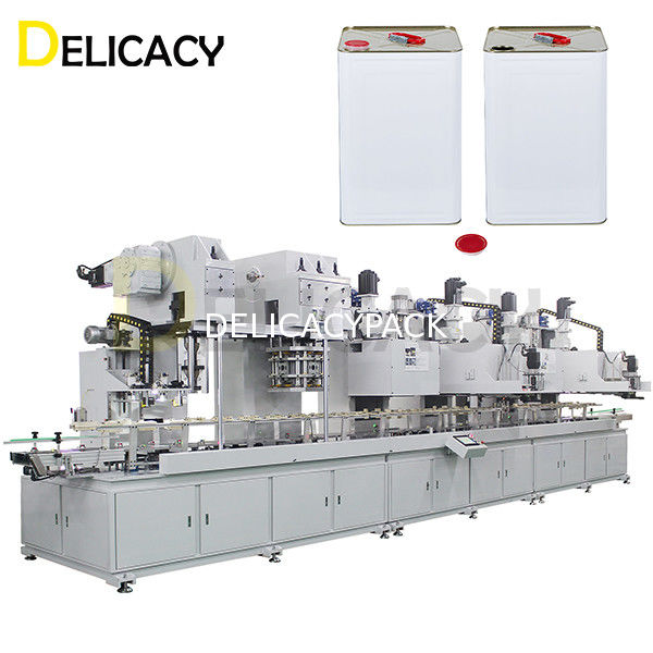 3 φάσεις πλήρως αυτόματη γραμμή παραγωγής για 18L τετραγωνικά κονσέρβα τσιμέντου